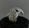 Anillo de águila retro Chenrui con personalidad transfronteriza de águila, moda masculina, creativo, desgastado, de plata tailandesa.