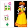 Juego de dibujos animados Joyería Princesa Biki Daisy Mirabe Mismo collar Clip de oreja Gema Cuentas de vidrio Niña Juguete