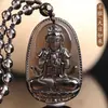 Collar Zodiacal de Buda con Colgante de Obsidiana Hielo Natural Doce Signos del Zodiaco Vacío Zang Bodhisattva Samantabhadra Año Zodiacal
