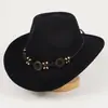 Sombrero bohemio étnico tejido a mano con sombrero de vaquero occidental, nuevo sombrero vintage transfronterizo