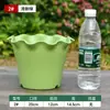 Maceta de Resina con Bordes Rizados para Uso Doméstico, Plástico Grueso para Interior Balcón de Alto Valor Estilo Lirio Borde Ondulado