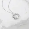 Colar secreto mar de flores original Fengde feminino Prata Esterlina S925 Pingente simples guirlanda flor de pêssego corrente clavícula flor Mori