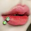 6 Cores Disponíveis, Argolas de Lábio Revestidas, Argolas de Cartilagem de Orelha em Aço Titânio, Joias para Piercing, Argolas C, Argolas Ferradura com Bolas Acrílicas, Acessórios para Lábios Atacado