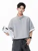 Camisa Polo de Manga Corta para Hombre con Cuello Solapa Patchwork Estilo Americano Diseño Casual para Mujer Ropa de Trabajo Bloques de Color Deconstruida Holgada Camiseta de Verano