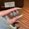 Anillo de hebilla de herradura de jade azul natural al por mayor del fabricante Xiaohongshu con incrustación de plata s925, diseño fresco y simple