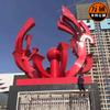 Escultura de Acero Inoxidable Personalizada por el Fabricante de 20 m de Altura para Exterior, Plaza, Paisaje, Abstracta, Fénix de Fuego, Hito, Adornos Decorativos
