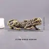 Lingotes de Latão Puro Cabeça de Tigre Pixiu Qilin Atração de Riqueza Pixiu Retro Cultural Criativo Presente Decoração Artesanato de Mesa Ornamento