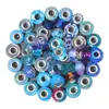 Explosiones transfronterizas mezcladas aleatoriamente con 10 cuentas de resina rosa morado azul verde multicolor pulsera de cuentas para manualidades