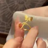Anillo Serpiente Mariposa Dorada Envolvente para Mujer, Diseño de Nicho, Anillo Abierto Ajustable, Lujo Ligero, Anillo Versátil para el Dedo Índice