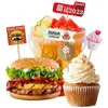 Banderillas Personalizadas para Palillos para Restaurantes de Hot Pot, Decoraciones para Pasteles y Postres, Banderillas para Exhibición de Comida, Banderillas de Moda con Logo Personalizado