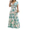 Verano 2026 Nueva Ropa para Mujer Sitio Independiente Transfronterizo Estilo Europeo y Americano Vestido Sexy Ceñido a la Cintura Estampado Largo
