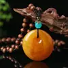 Agita el tono del nuevo estilo nacional con cuentas imitación cera de abeja cadena para suéter accesorios vintage colgante collar para mujer