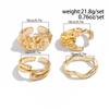 Anillo de Metal Plegado para Hombre Estilo Europeo y Americano Sentido de Alta Gama Hip-hop Nicho Anillo de Personalidad Traje Pulsera de Comercio Transfronterizo para Hombre