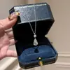 Serie de Zirconia Gota de Agua S925 Estilo Niche de Lujo Ligero Gama Alta Exquisita Moda Simple Versátil Cadena para Clavícula