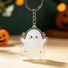 Chaveiro de acrílico de Halloween transfronteiriço, pingente de múmia, fantasma, bruxa, abóbora de desenho animado, decoração de feriado