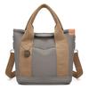Bolsa de Lona Japonesa Bolsa de Almoço Bolsa Tote Lona 16 oz Bolsa de Mão Feminina Design Color-Blocking Tote Pequeno Versátil