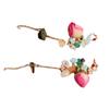 Brincos de Flores Eternas com Agulha de Prata 925, Morango de Cristal, Amor, Design Doce para Meninas, Brincos com Senso de Design, Joias Femininas
