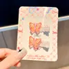 Novos Acessórios de Presilha de Cabelo Borboleta de Cristal Presilha de Bico de Pato Xadrez Presilhas de Menina Fresca Acessórios de Cabelo Adereços de Cabeça Coreanos