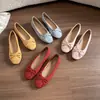 Zapatos Planos Franceses Personalizados Ultra Suaves para Mujer con Lazo, Mocasines de Ballet de Suela Suave y Poco Profunda