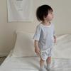 Traje Rayado para Bebé Verano Delgado Estilo Coreano Ropa para Niños 2025 Verano Nuevo Ropa de Verano para Bebé Conjunto de Dos Piezas para Niños