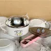 Tigela Grande de Aço Inoxidável para Macarrão Instantâneo com Tampa, Fácil de Lavar e Escorrer, Adequada para Dormitórios Estudantis, Conjunto Conveniente de Tigela e Hashis para Macarrão