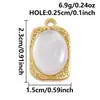 Pingente Quadrado Geométrico com Concha Natural Acessórios para Colar DIY para Mulheres Joias de Aço Inoxidável Pingente de Colar Charme
