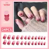 Unhas Postiças Curtas, Estilo Popular, Efeito Iluminador, Estilo Gentil e Puro Desejo, Arte de Unha, Unhas Postiças, Adesivos de Unha Usáveis