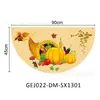 Bestseller Amazon transfronteiriço: Bandeira em leque de Ação de Graças com estampas de peru e abóbora em alta definição, uma série de bandeiras decorativas suspensas festivas