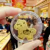 Shuibei Mismo Estilo Oro Puro 999 Pegatina de Teléfono de Oro 2mg Tesoro Pequeño Regalo para Atraer Riqueza Pegatina de Tarjeta de Oro Venta al por Mayor