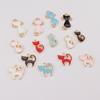 Joyería de Aleación DIY Accesorios de Metal Gato Lindo Mascota Aretes Pulsera Collar Colgante Ropa Equipaje Colgante Hecho a Mano