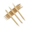 Palitos de naranja cortos para decoración de uñas de 6,3 cm de largo, 100 paquetes de palitos de naranja, palitos de madera de belleza de doble cabeza, palitos de haya, taladro