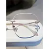 Gafas de Miopía Sin Montura para Mujer Se Pueden Equipar con Filtro de Luz Azul Pure Desire Armazones Oculares Planos Sin Montura Ultraligeros de Gama Alta