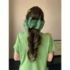 Pinza de Plátano de Malla Esponjosa~Vibras Perezosas Estilo Hong Kong 2026 Nuevo Pinza de Moda para el Cabello Accesorio de Moda para el Cabello