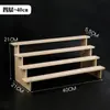 Estante de Exhibición de Madera Maciza Pura Estante de Almacenamiento de Escritorio Moderno Hecho a Mano Especial Caja Sorpresa Muñeca Planta Verde Suculenta Estante Escalera