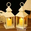 Lanterna Estilo Retrô Transfronteiriça Lâmpada Eletrônica LED Vela Candelabro Lanterna Vento Grande Lanterna Pequena Decoração de Natal Halloween Feriado