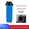 Purificador de água frontal para toda a casa 20 polegadas estágio duplo branco azul grande filtro garrafa de gordura 1 polegada 6 pontos grande capacidade filtro barril local