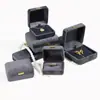 Caja de Joyería con Esquinas Redondeadas y Hebilla Dorada, Delicada Caja de Terciopelo para Anillos, Caja para Collares, Caja para Pulseras, Caja de Regalo de Embalaje para Joyería de Hierro