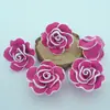 Flor de argila macia 35mm atacado rosa antigo acessórios diy Traje feminino adorno de cabeça grampo de cabelo Joias colar flores