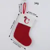 Port Love Meia de Natal Clássica com Letra Vermelha Meia de Natal Tricotada em Lã Decoração de Pingente Festivo de Natal