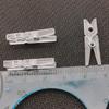 Clip pequeño de plástico de 2.5 cm miniclip galvanizado clip transparente minipinza para ropa