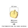 Plata de Ley S925 Chapada en Oro Doble Cara Manzana Oso Cuentas Separadoras Oso Lindo Cuentas Sueltas Pulsera de Cristal DIY Accesorios de Plata
