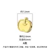 Plata de Ley S925 Chapada en Oro Doble Cara Manzana Oso Cuentas Separadoras Oso Lindo Cuentas Sueltas Pulsera de Cristal DIY Accesorios de Plata