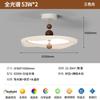 Lámpara de Techo para Dormitorio de Espectro Completo Estilo Crema Lámpara Medieval para Dormitorio Principal Lámpara de Cristal Retro Francesa Lámpara de Habitación Estudio Medio Candelabro