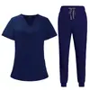 Uniforme de Enfermería Lavable para Mujer, Conjunto de Uniforme Médico, Uniforme Médico de Comercio Exterior, Ropa de Doctor, Uniforme Médico, Conjunto de Manga Corta Estilo Europeo y Americano