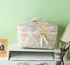 Bolsa Cosmética de Flores de Pintura al Óleo Transfronteriza Alto Valor de Belleza ins Estilo Nacional Bolsa de Almacenamiento Portátil Bolsa de Aseo Portátil de Gran Capacidad