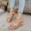 Sandalias de moda cómodas transfronterizas, trendy y elegantes para uso exterior, modernas y versátiles, nuevo estilo de hada de verano, zapatos de mujer únicos