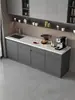 Mostrador de Barra de Agua Gabinete Integrado Despensa de Oficina Barra de Bar Contra la Pared Fregadero de Mármol de Empresa Mesa de Centro Sala de Estar
