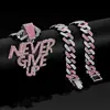 Hip-Hop para Mujer Nunca Te Rindas Collar de Dos Colores Nunca Te Rindas Accesorios de Moda Geniales Joyería de Venta Caliente Transfronteriza