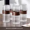 Vaso de Vidrio con Veta Vertical Resistente al Calor para Sala de Estar Doméstica, Taza para Beber Té, Taza de Café, Taza de Alto Valor de Color 6