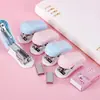 Set de Grapadora Mini de Dibujos Animados para Estudiantes, Conveniente para Grapar Exámenes y Recibos, Pequeño Regalo de Papelería, Mini Portátil